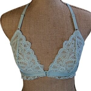 Thirdlove Mint Green Unlined Lace Bralette Hook Front Racerback M(34/36 B/C)